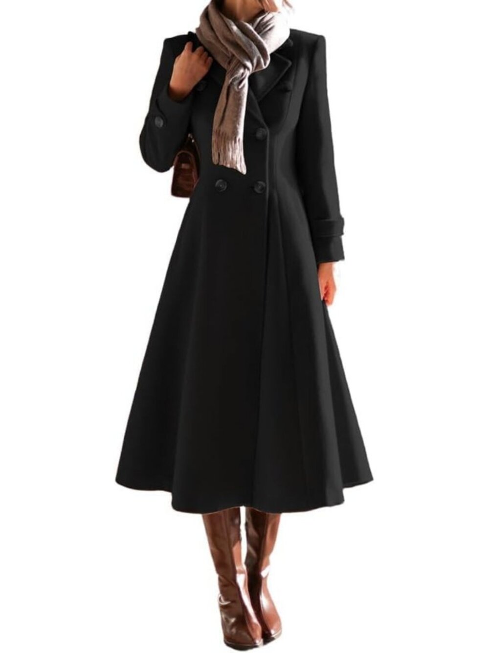 Chic Wool Peacoat for Women | Long Trench Coat | Fall Winter Essential 2026
